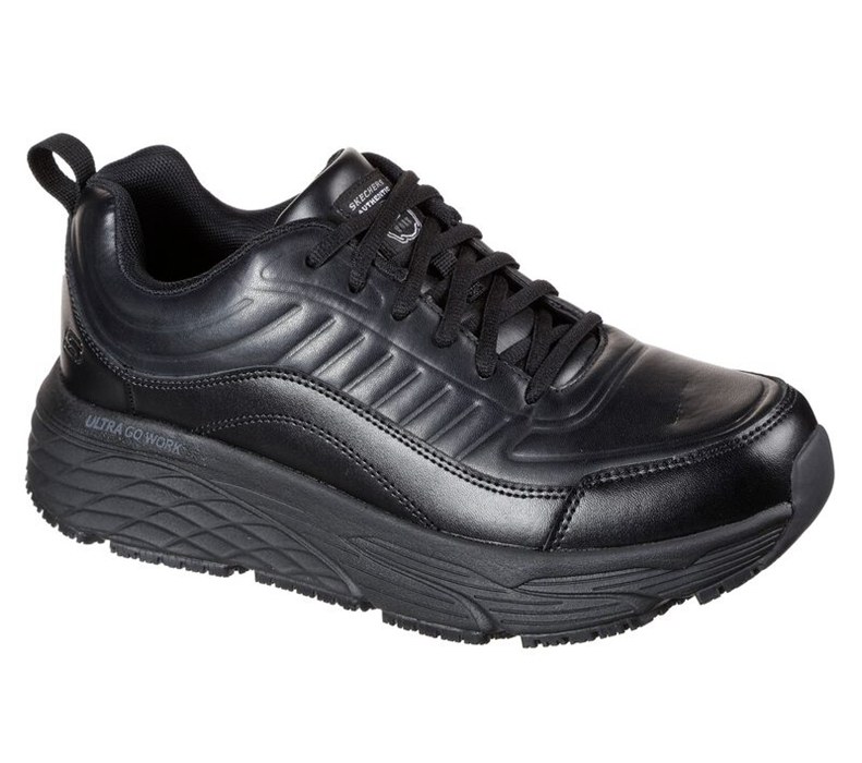 Skechers Herr Svarta Snörskor - Work Relaxed Fit: Max Cushioning Elite Sr - Tostock - Sverige (ECBDG
